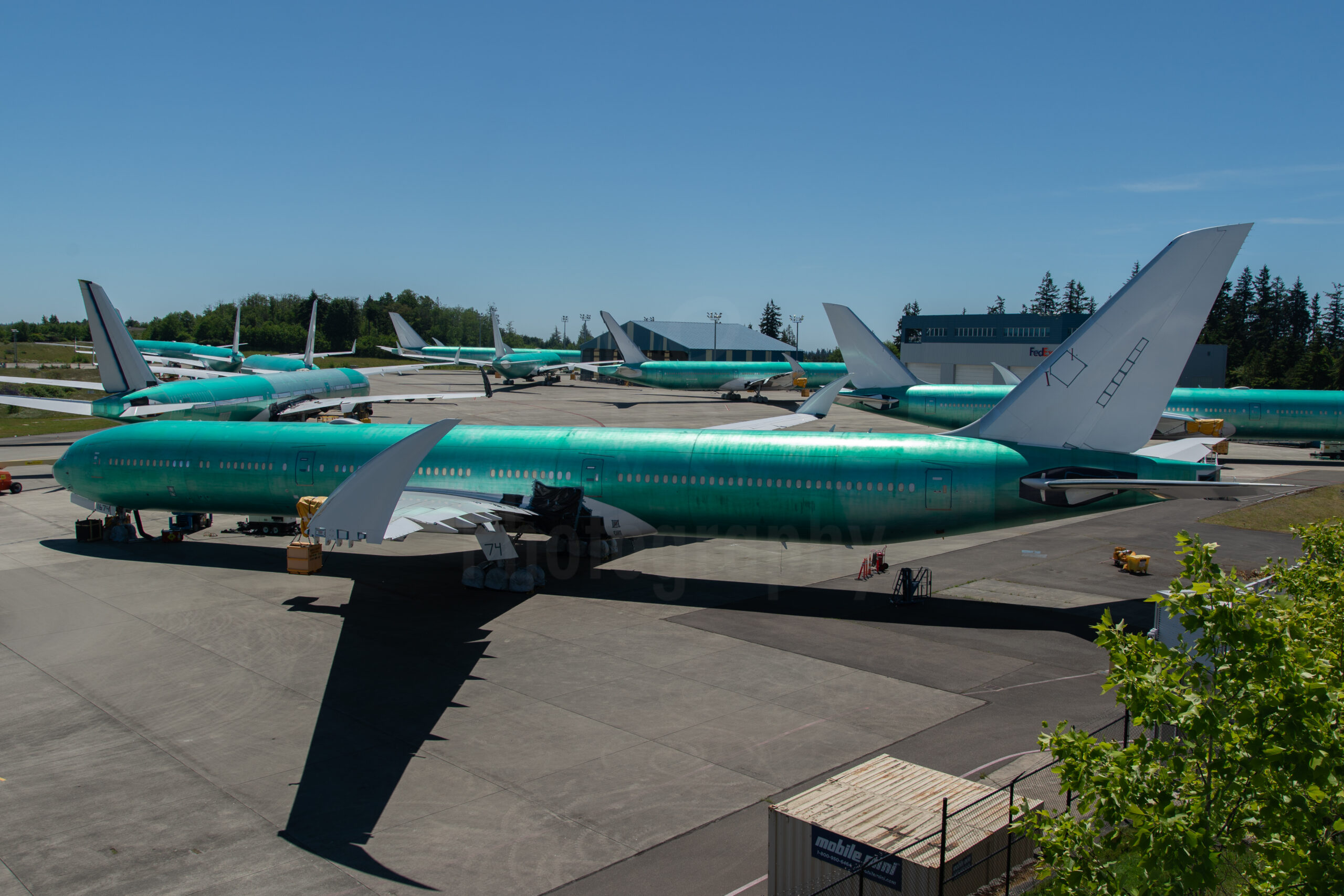 Boeing 777-9X L/N1674 at Paine Field. (Photo: Thomas Saunders)